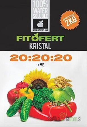 Gnojilo Fitofert kristal za sadje in zelenjavo (20-20-20+ME)