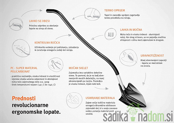 EFEKT ergonomska hobi lopata 28